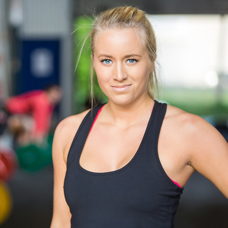 Joanna Gill cooling off afer a workout